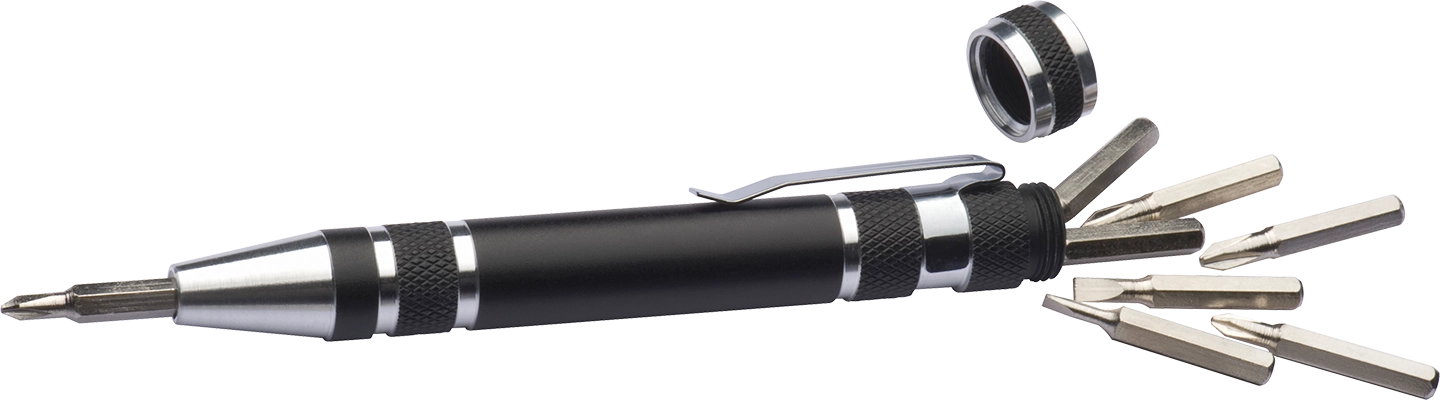 Mini csavarhúzó készlet - Fekete