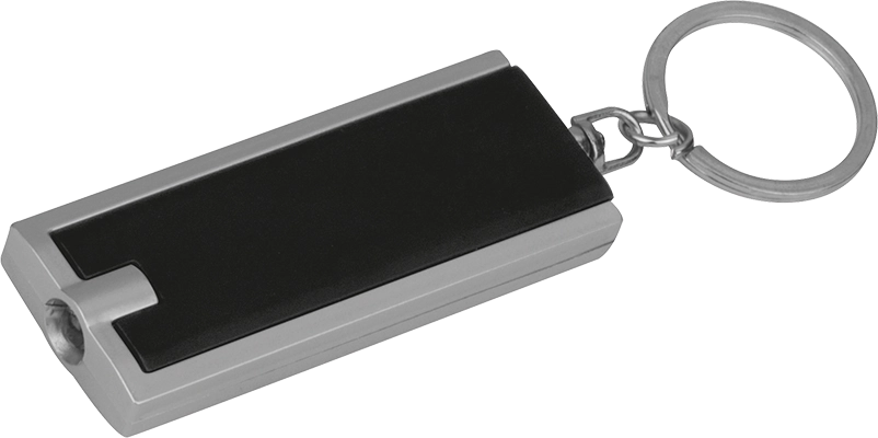 Kulcstartó LED lámpával - Fekete