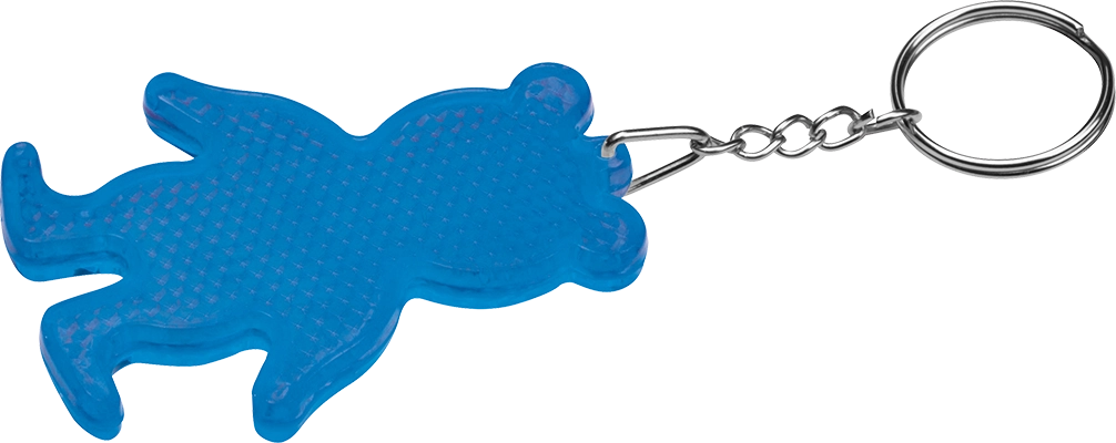 Maci alakú fényvisszaverő kulcstartó - Kék