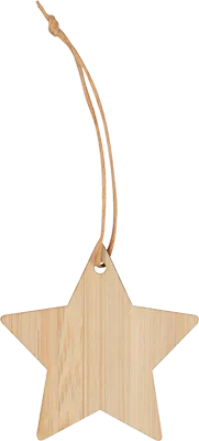 Karácsonyfadísz bambuszból - Bézs