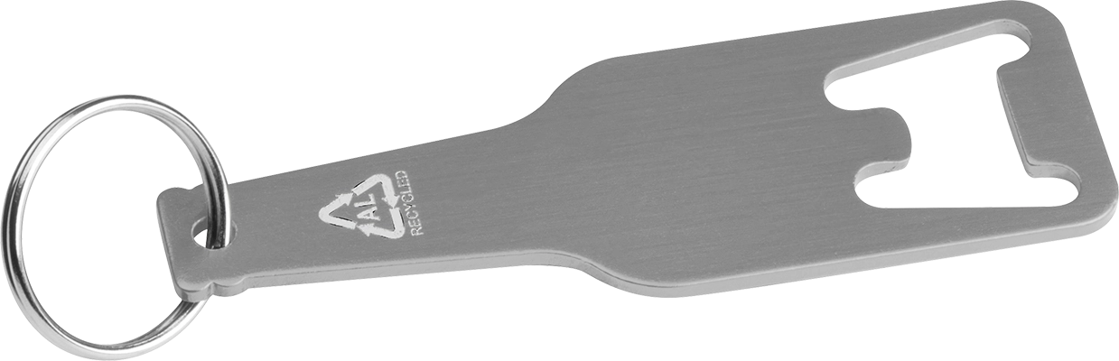 Aluminium kulcstartó üvegnyitó funkcióval - Szürke
