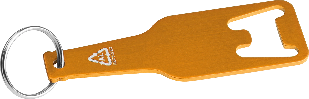 Aluminium kulcstartó üvegnyitó funkcióval - Narancssárga