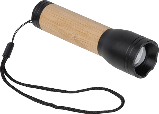 Tölthető elemlámpa bambusz fogantyúval - Bézs