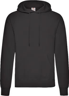 Fruit of the Loom kapucnis pulóver (280 g/m²) - Fekete
