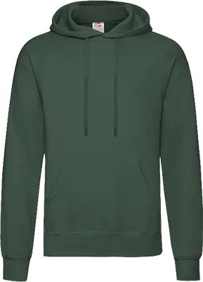 Fruit of the Loom kapucnis pulóver (280 g/m²) - Sötétzöld