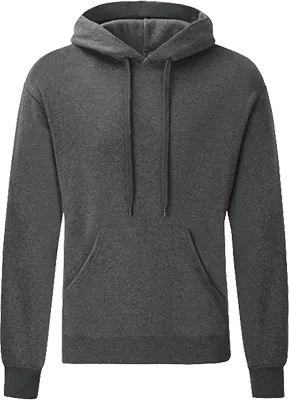 Fruit of the Loom kapucnis pulóver (280 g/m²) - Sötétszürke