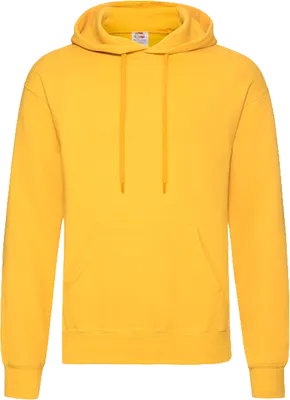 Fruit of the Loom kapucnis pulóver (280 g/m²) - Sárga
