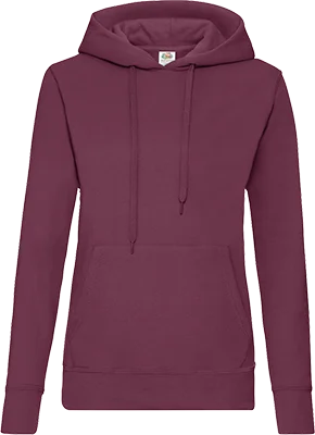 Női kapucnis pulóver (280 g/m²) - Bordó