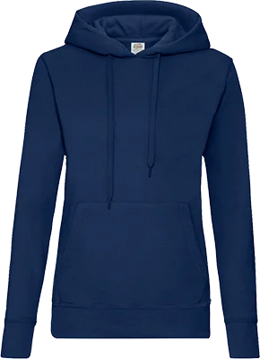 Női kapucnis pulóver (280 g/m²) - Sötétkék