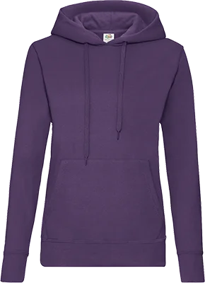 Női kapucnis pulóver (280 g/m²) - Lila