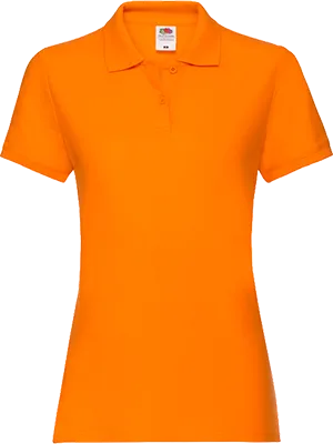 Női galléros rövid ujjú póló (180 g/m²) - Narancssárga