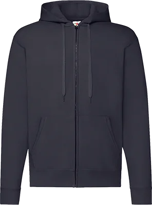 Férfi cipzáras kapucnis pulóver (280 g/m²) - Sötétkék
