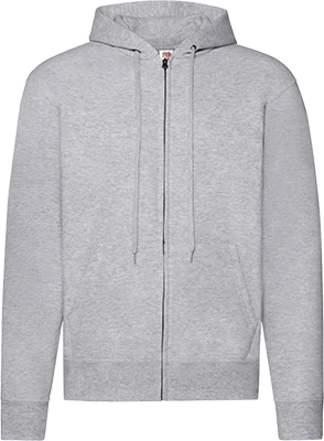Férfi cipzáras kapucnis pulóver (280 g/m²) - Szürke