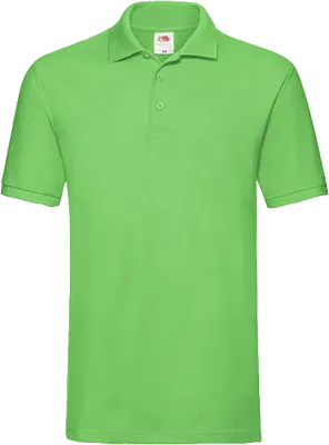Férfi galléros rövid ujjú póló (180 g/m²) - Világos Zöld
