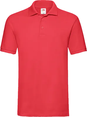 Férfi galléros rövid ujjú póló (180 g/m²) - Piros