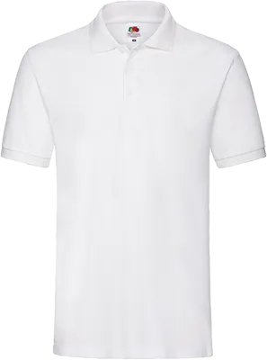 Férfi galléros rövid ujjú póló (180 g/m²) - Fehér