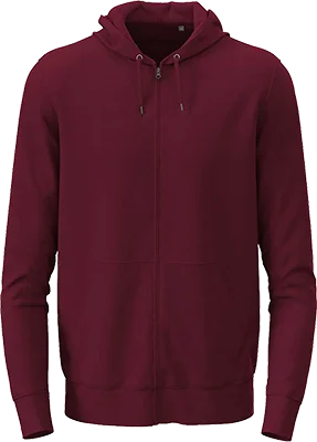 Uniszex cipzáras kapucnis pulóver (280 g/m²) - Bordó