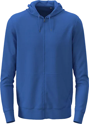 Uniszex cipzáras kapucnis pulóver (280 g/m²) - Kék