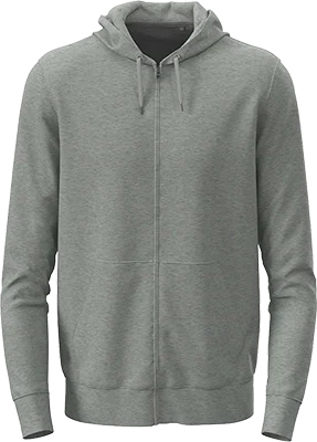 Uniszex cipzáras kapucnis pulóver (280 g/m²) - Szürke