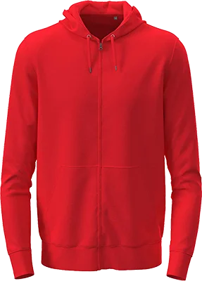 Uniszex cipzáras kapucnis pulóver (280 g/m²) - Piros