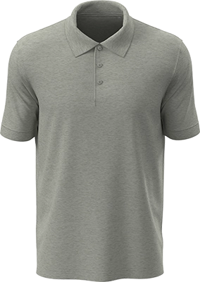 Uniszex galléros póló (180 g/m²) - Szürke