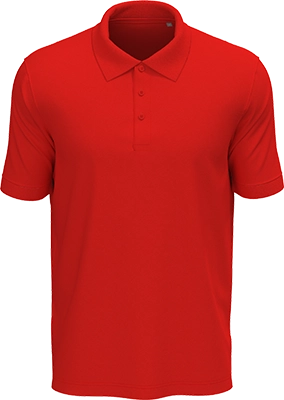 Uniszex galléros póló (180 g/m²) - Piros