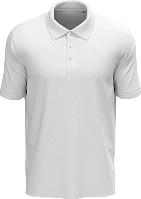 Uniszex galléros póló (180 g/m²) - Fehér