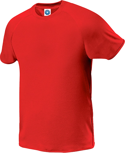 Rövid ujjú sportpóló (140 g/m²) - Piros